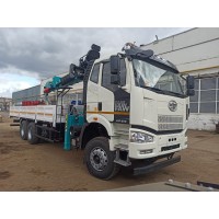 Бортовой FAW CA3250 с КМУ HKTC HLC-8026 с буром