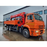 Бортовой КАМАЗ-6520 с КМУ SUNHUNK S3005