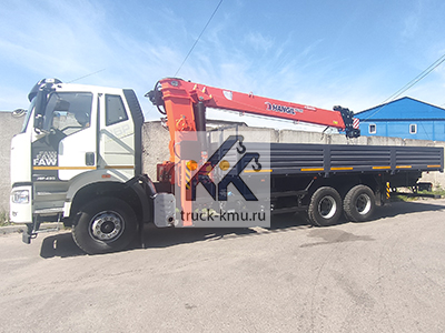 Бортовой FAW 3250 с КМУ HANGIL HGC1235 Бортовой FAW 3250 с КМУ HANGIL HGC1235