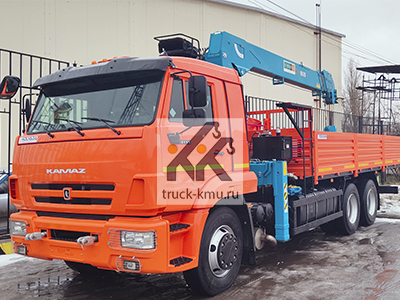 Бортовой КАМАЗ-65115 с КМУ HKTC HLC 8026 Бортовой КАМАЗ-65115 с КМУ HKTC HLC 8026