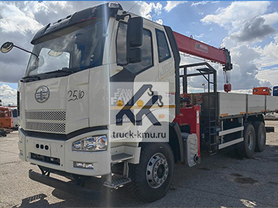 Бортовой FAW CA3250 с КМУ HORYONG HRS206 Бортовой FAW CA3250 с КМУ HORYONG HRS206