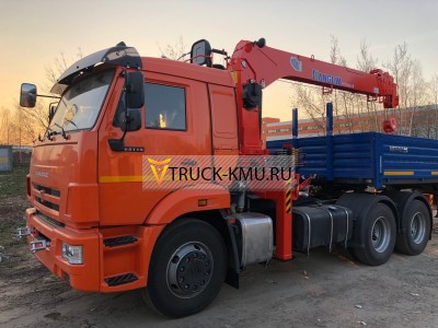 Тягач КАМАЗ-65115 с КМУ KANGLIM KS1256G-II