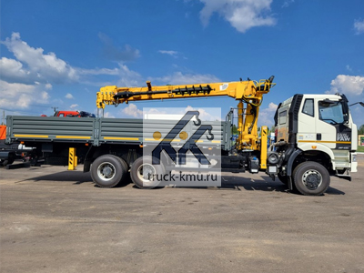 Бортовой FAW CA3250 с КМУ SOOSAN SCS866 LS с буром Бортовой FAW CA3250 с КМУ SOOSAN SCS866 LS с буром